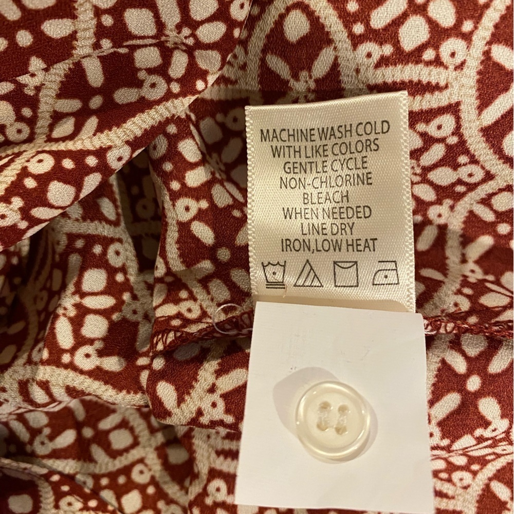Max Studio Flutter Sleeve Patterned Boho Blouse NWT Size S - Picture 6 of 6